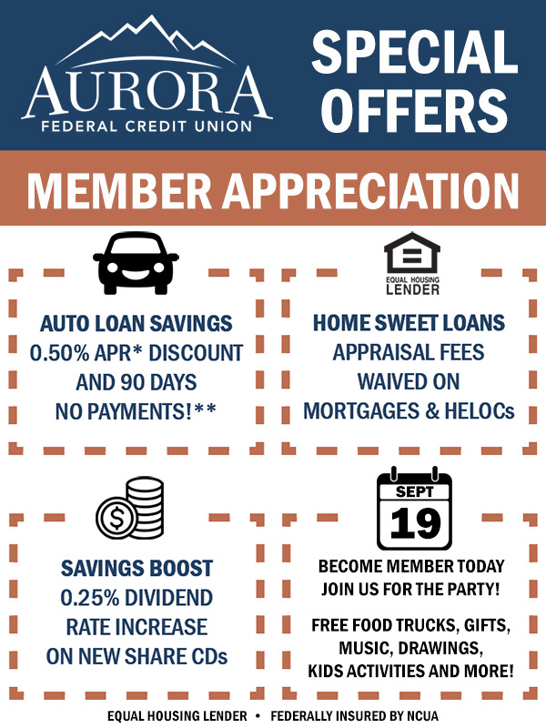 Member Appreciation Day Specials Auto loan rate discounts, CD boosts and more!